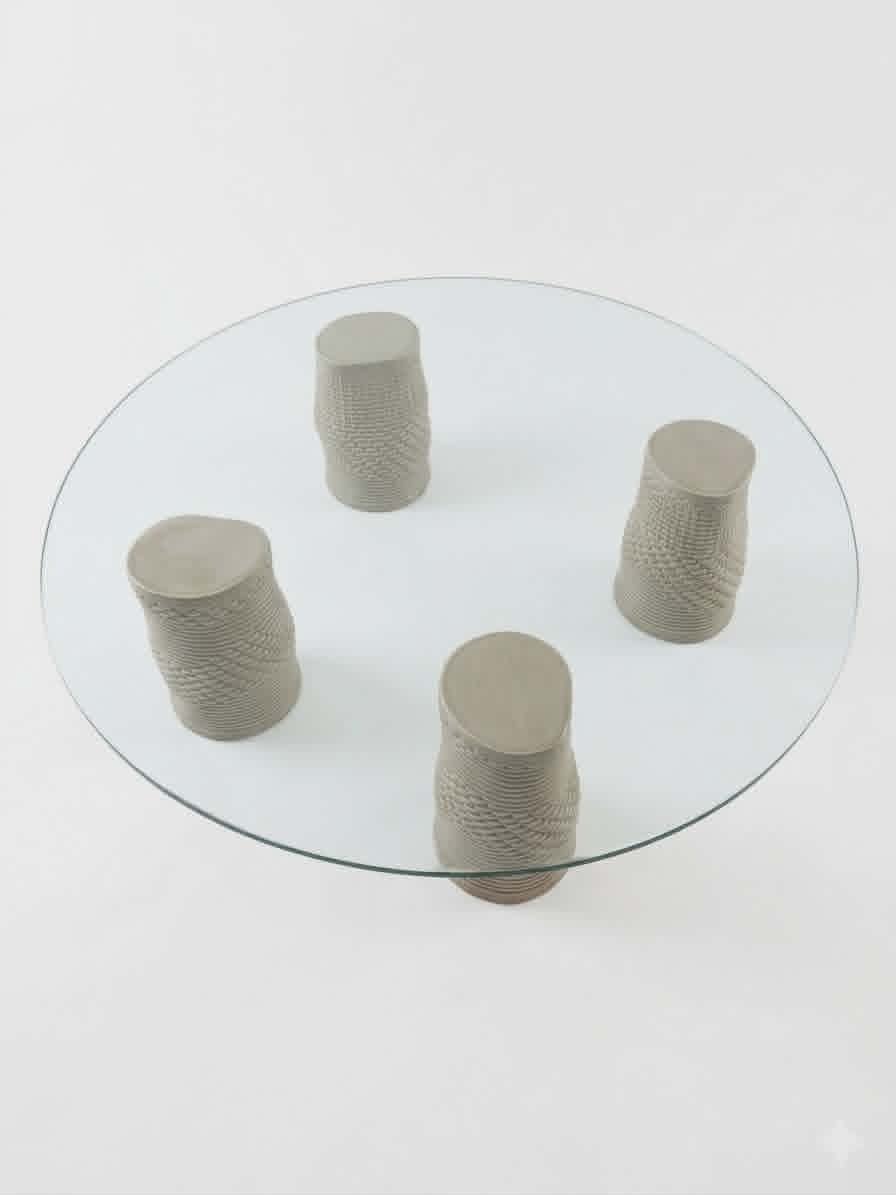 Détail plateau verre