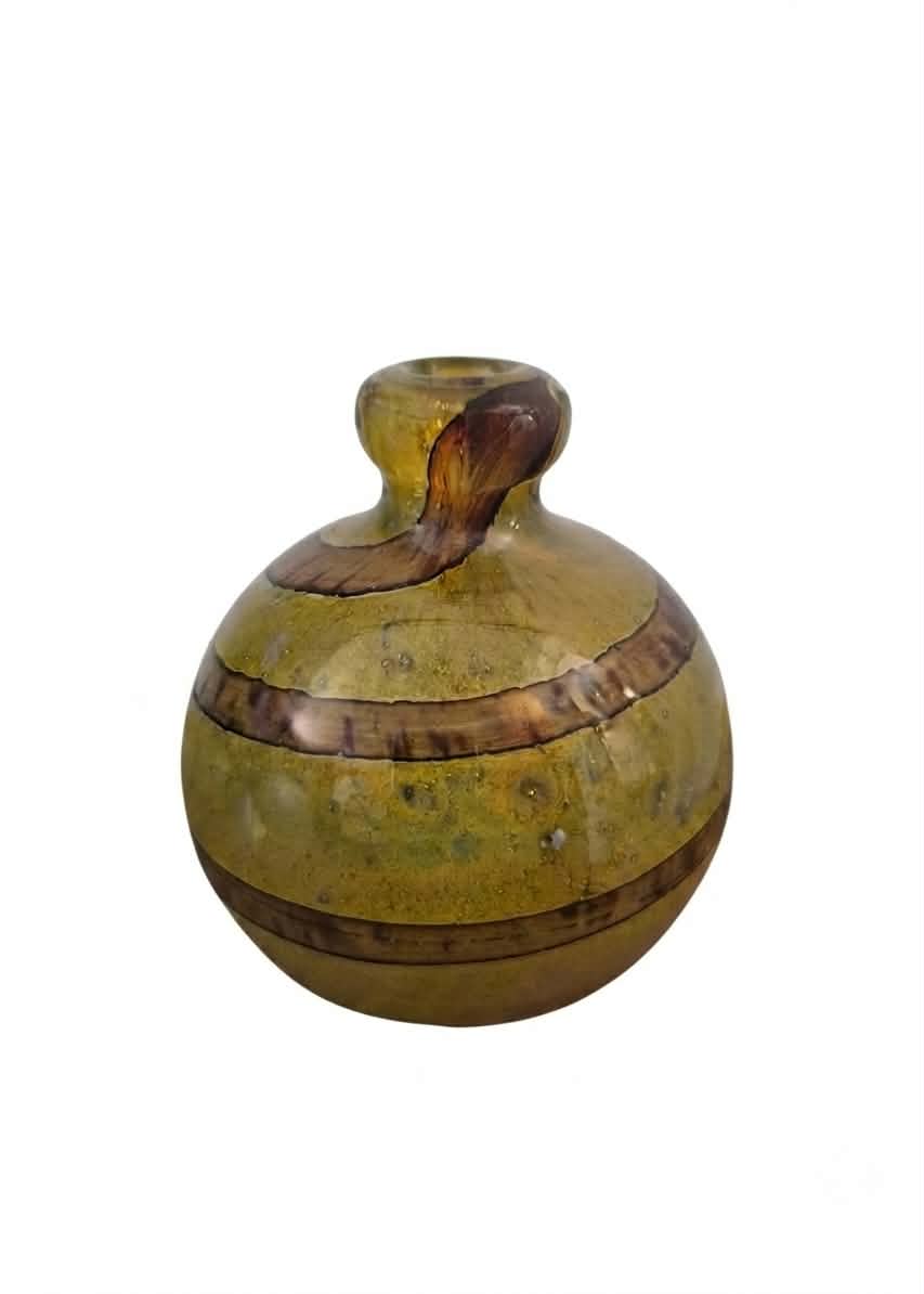 Vase sphérique en verre soufflé — Michael Harris, Mdina Glass